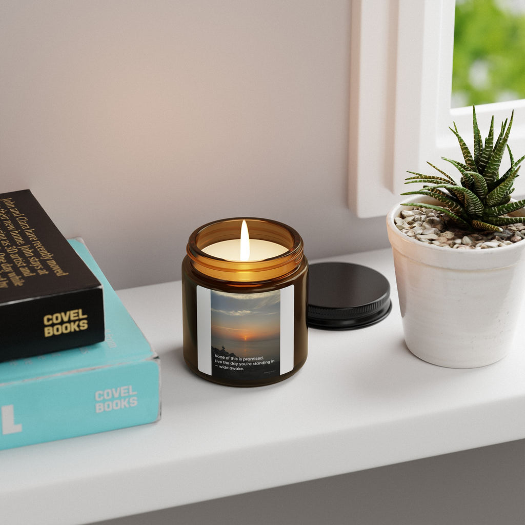 Scented Soy Candle (Multi-Size, Amber Jar)
