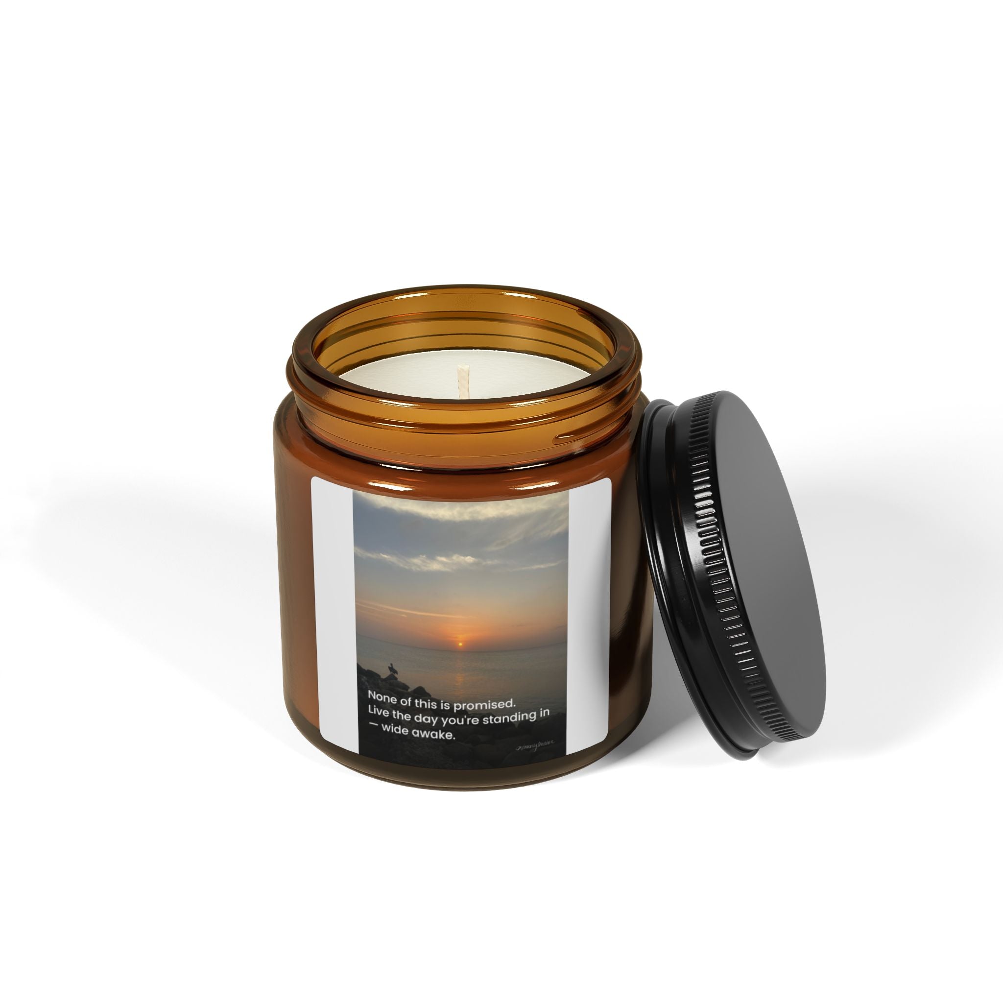 Scented Soy Candle (Multi-Size, Amber Jar)