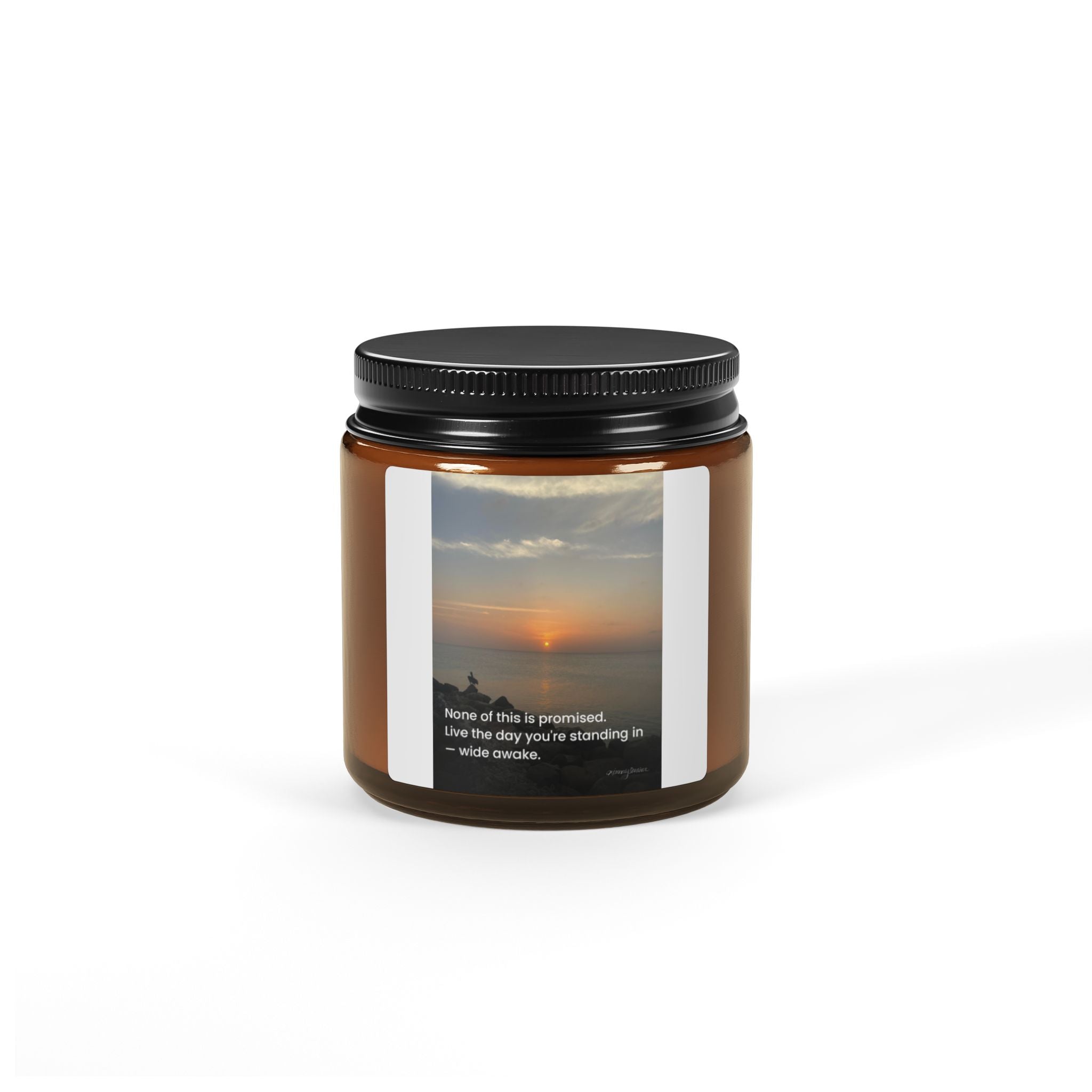Scented Soy Candle (Multi-Size, Amber Jar)