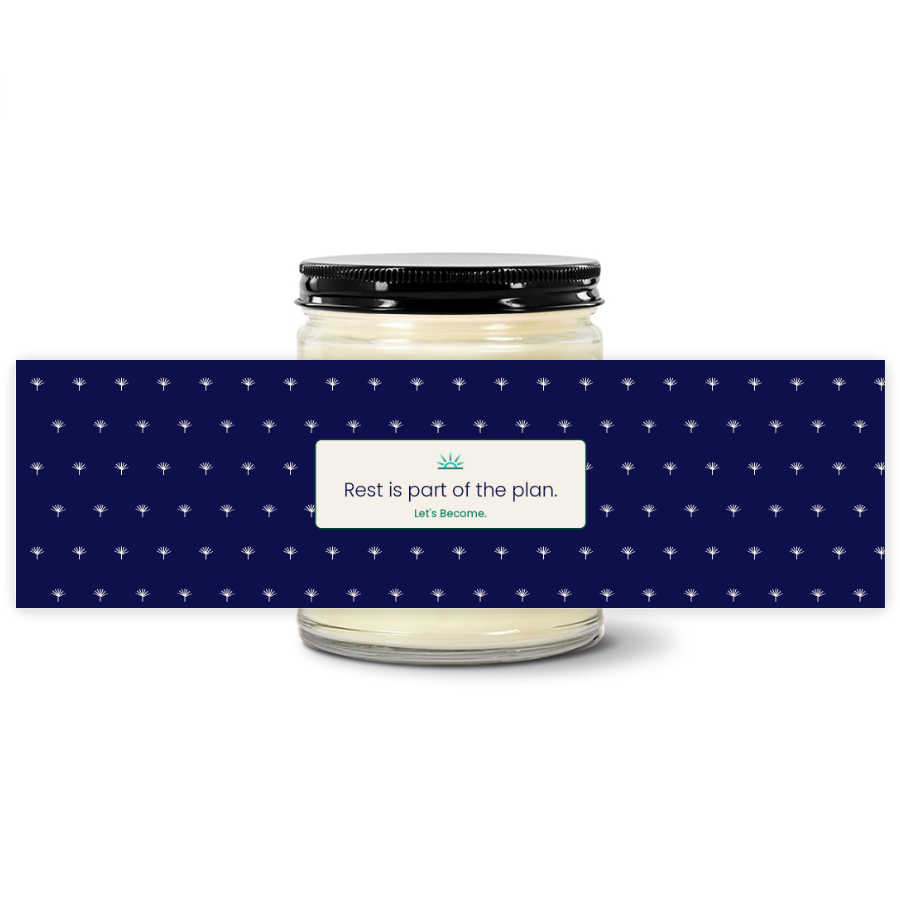 Turquoise Horizon — Palm Tree · Navy · Soy Candle