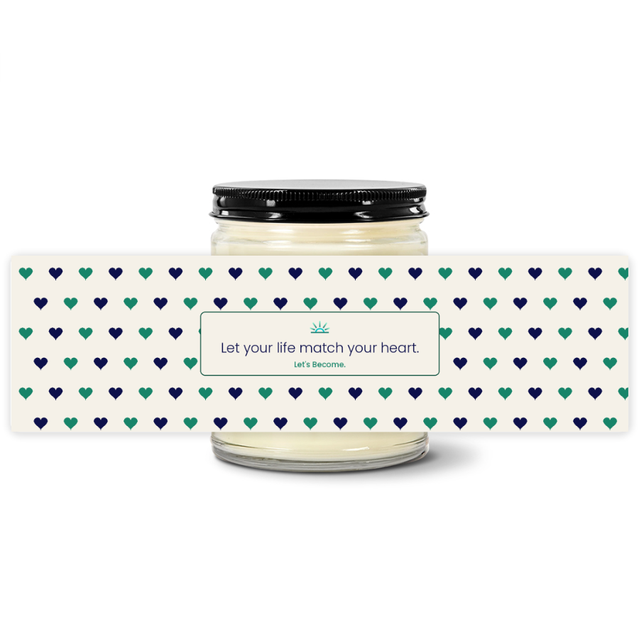 Turquoise Horizon — Heart · Cream · Soy Candle