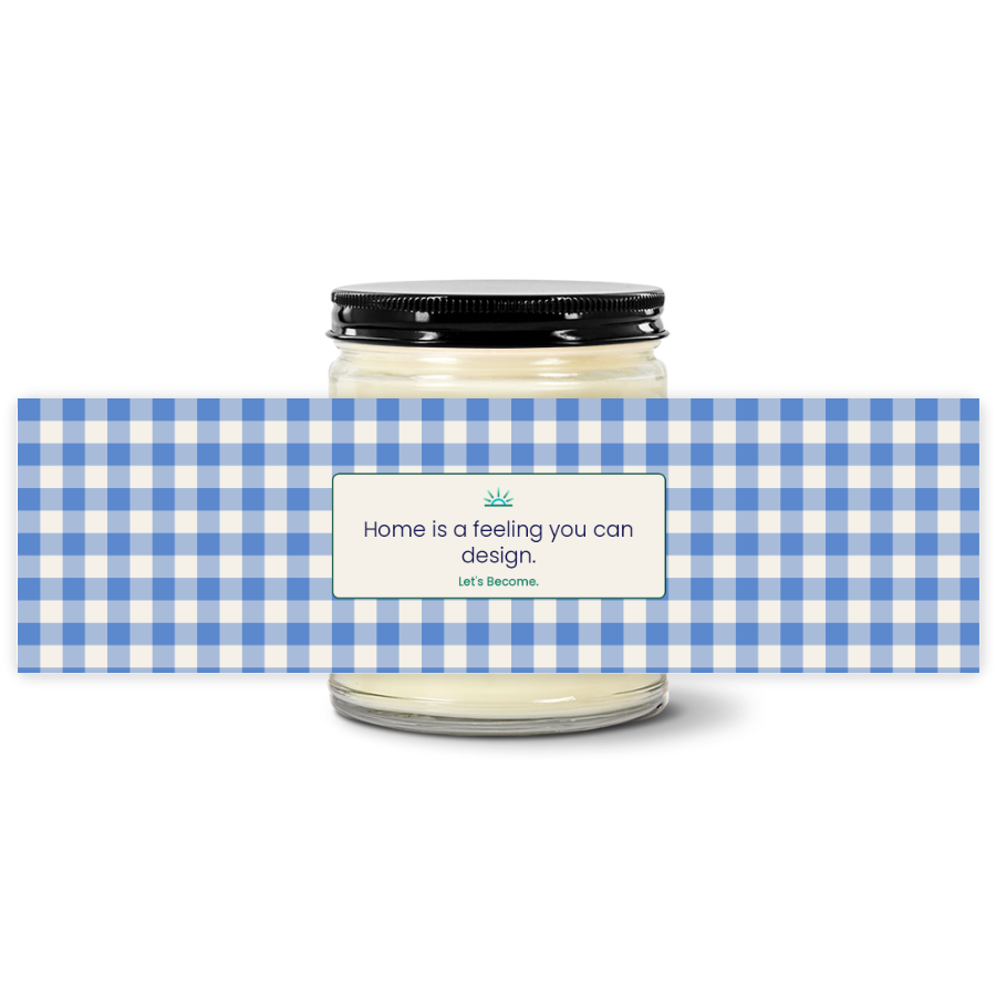 Turquoise Horizon — Gingham · Sky · Soy Candle