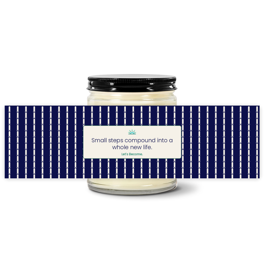 Turquoise Horizon — Bamboo · Navy · Soy Candle