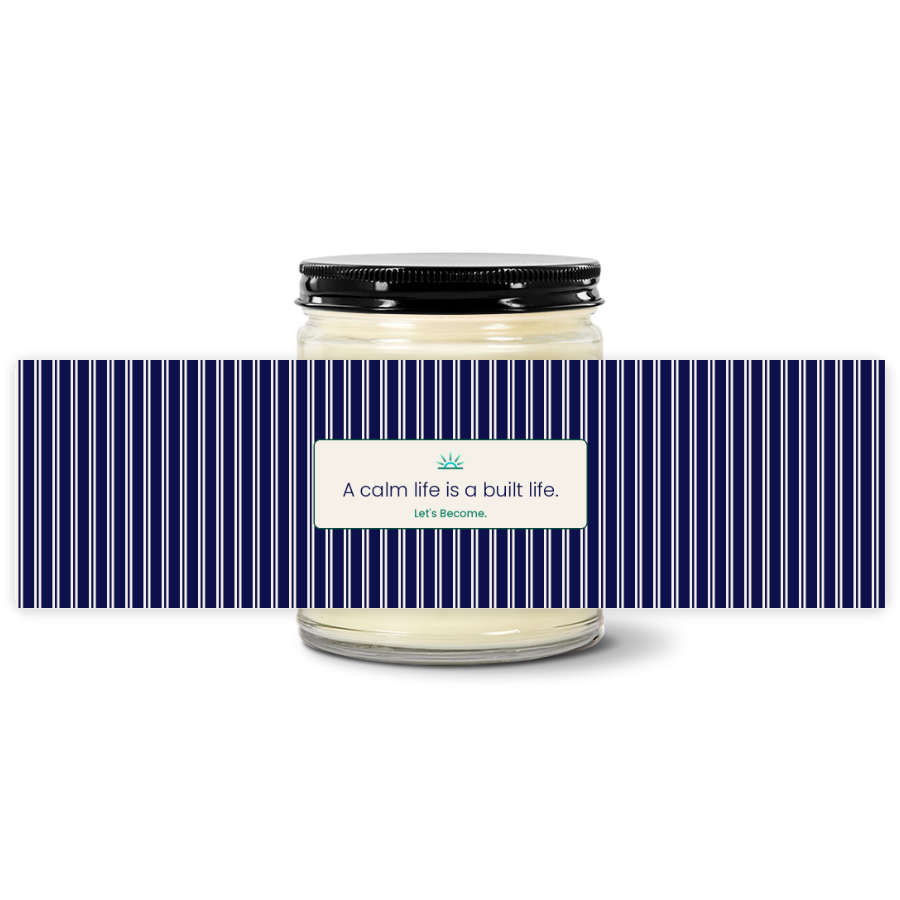 Turquoise Horizon — Ticking · Navy · Soy Candle