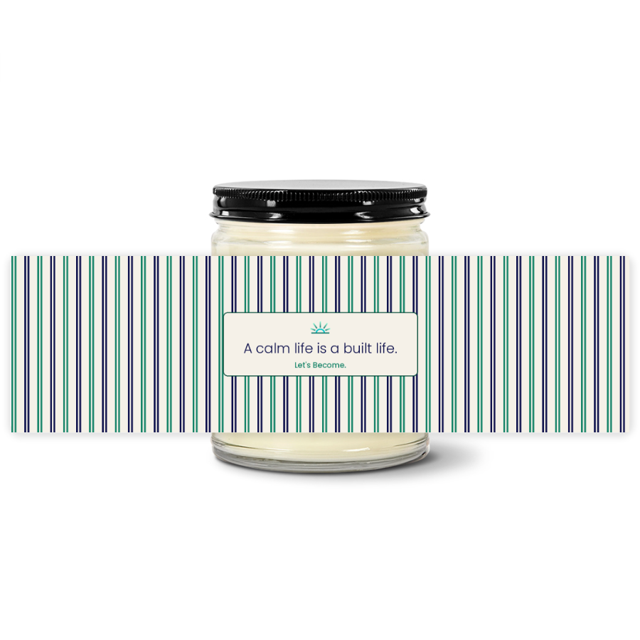 Turquoise Horizon — Ticking · Cream · Soy Candle