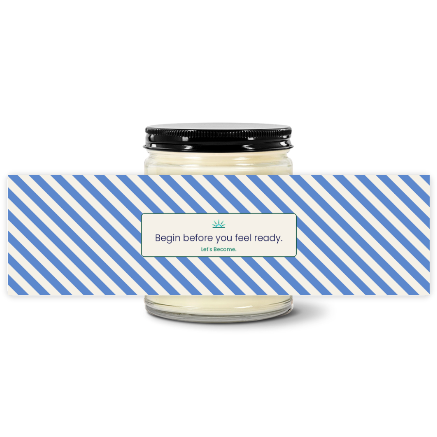 Turquoise Horizon — Diagonal · Sky · Soy Candle