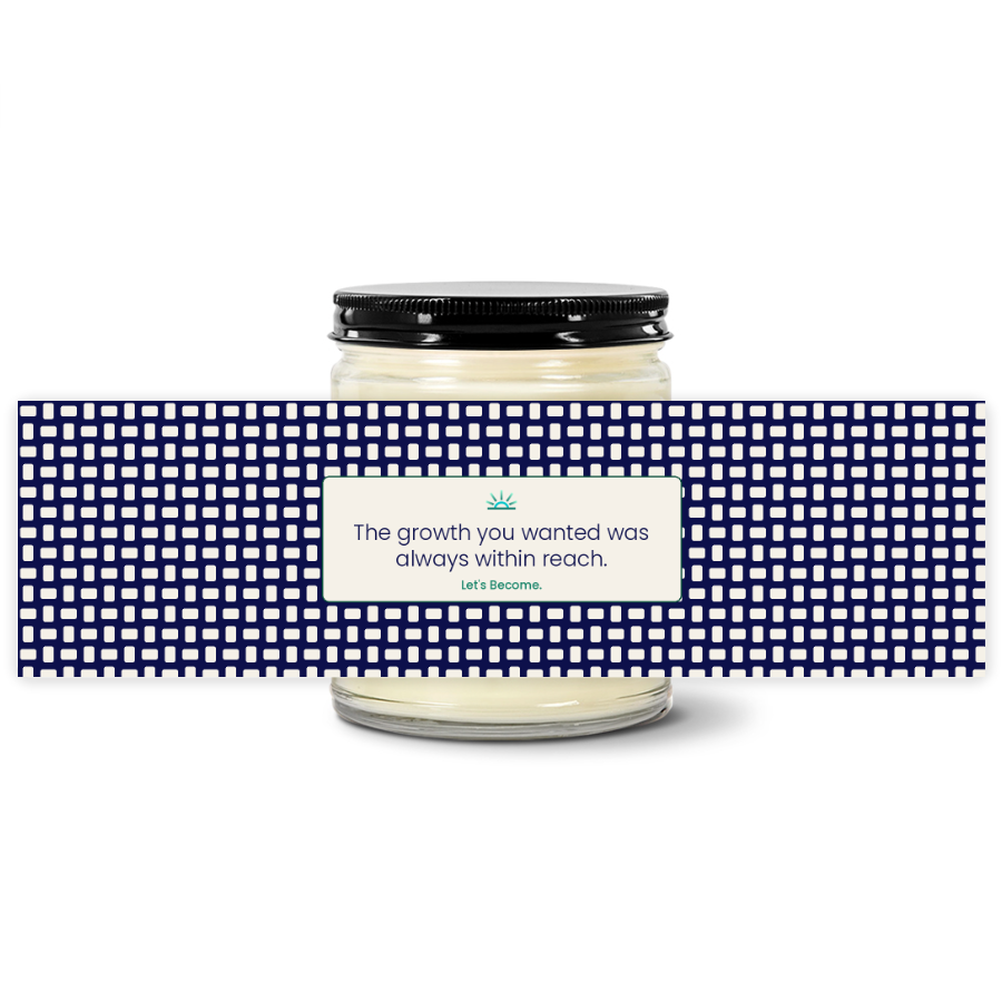 Turquoise Horizon — Basketweave · Navy · Soy Candle