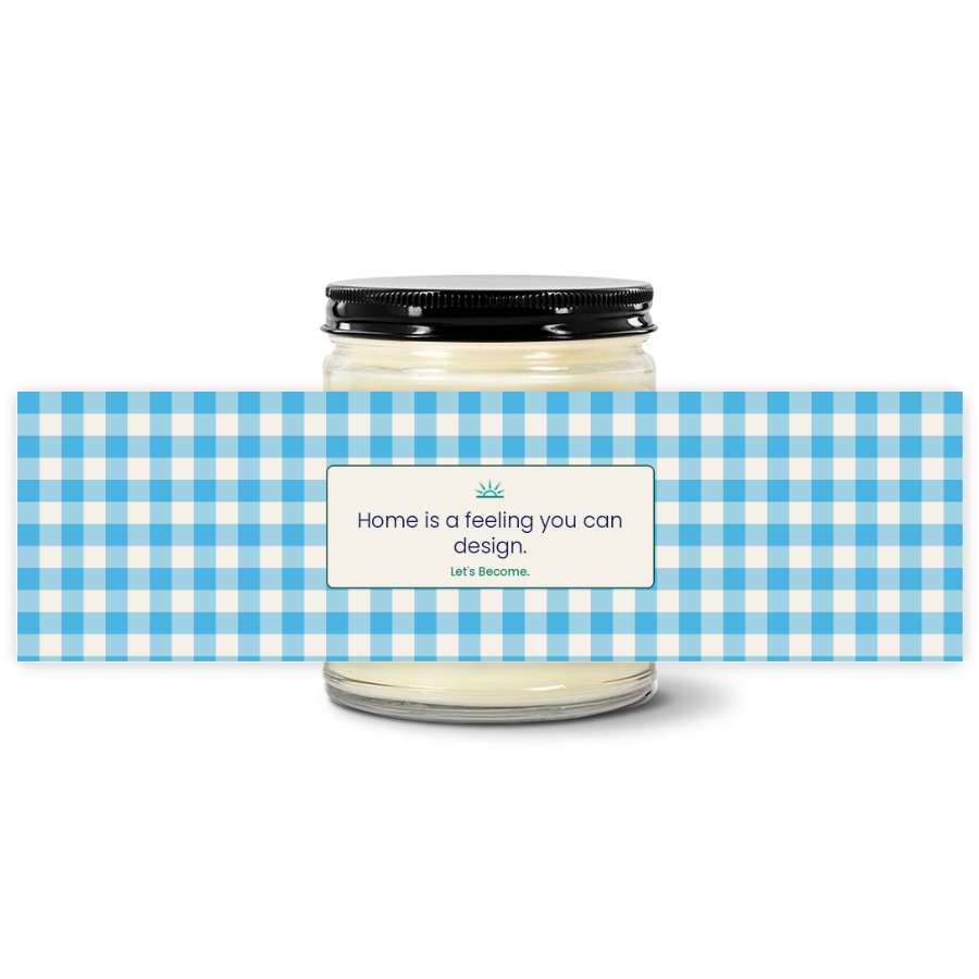 Turquoise Horizon — Gingham · Coast · Soy Candle