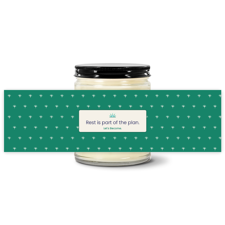 Turquoise Horizon — Palm Tree · Jade · Soy Candle