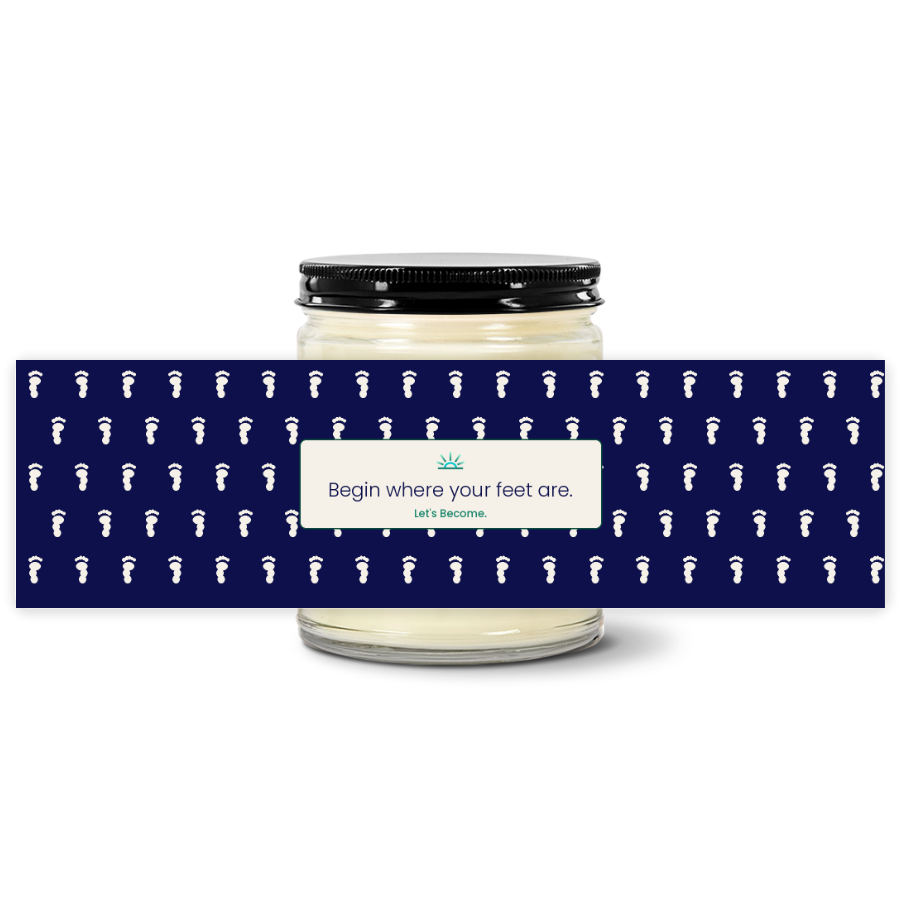 Turquoise Horizon — Barefoot · Navy · Soy Candle