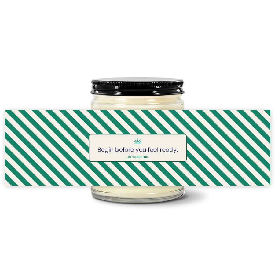 Turquoise Horizon — Diagonal · Jade · Soy Candle