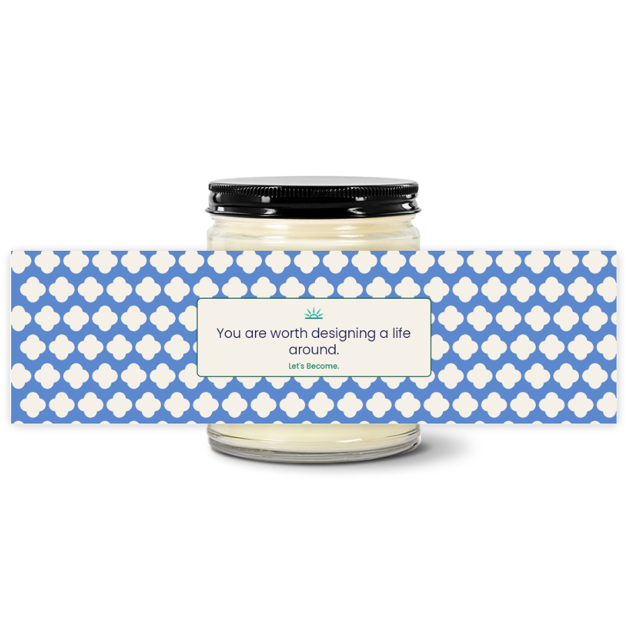 Turquoise Horizon — Quatrefoil · Sky · Soy Candle