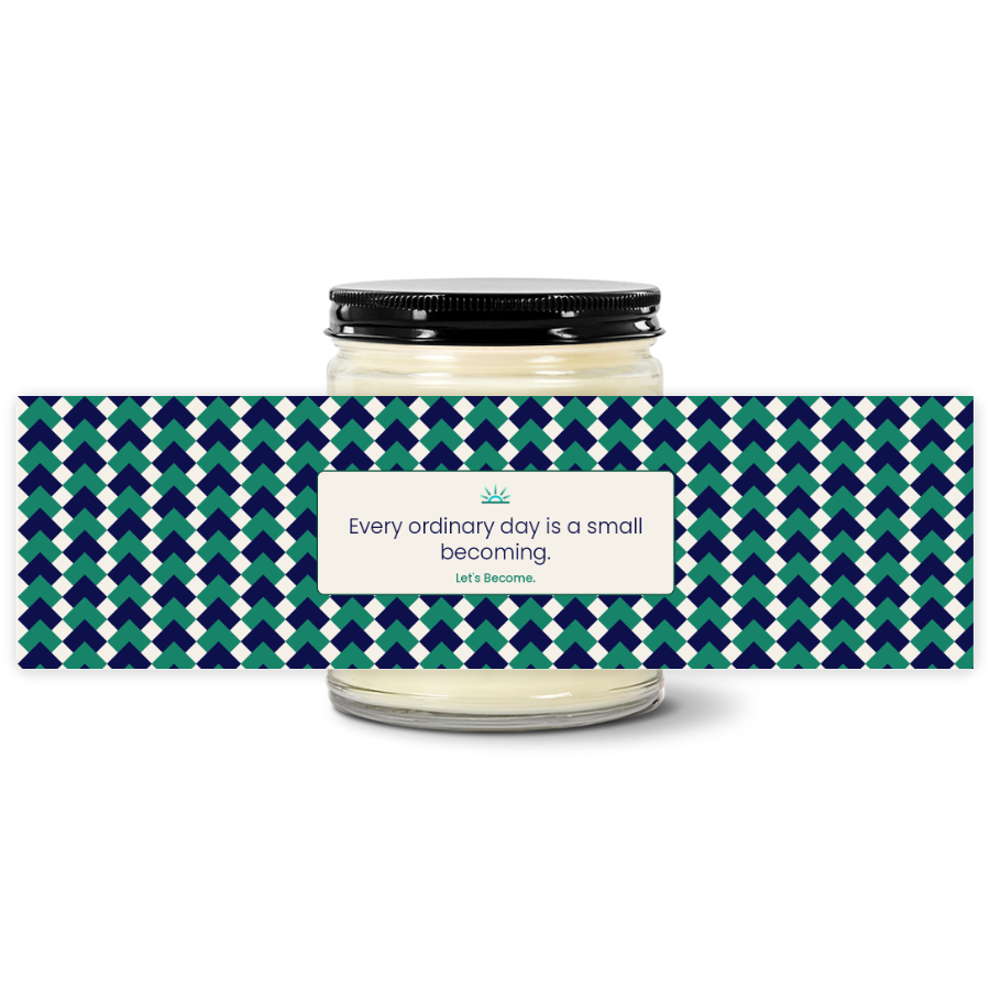 Turquoise Horizon — Harlequin · Cream · Soy Candle