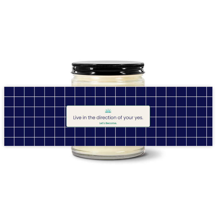 Turquoise Horizon — Windowpane · Navy · Soy Candle