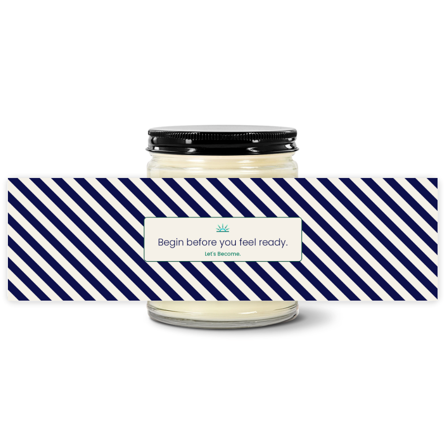 Turquoise Horizon — Diagonal · Navy · Soy Candle