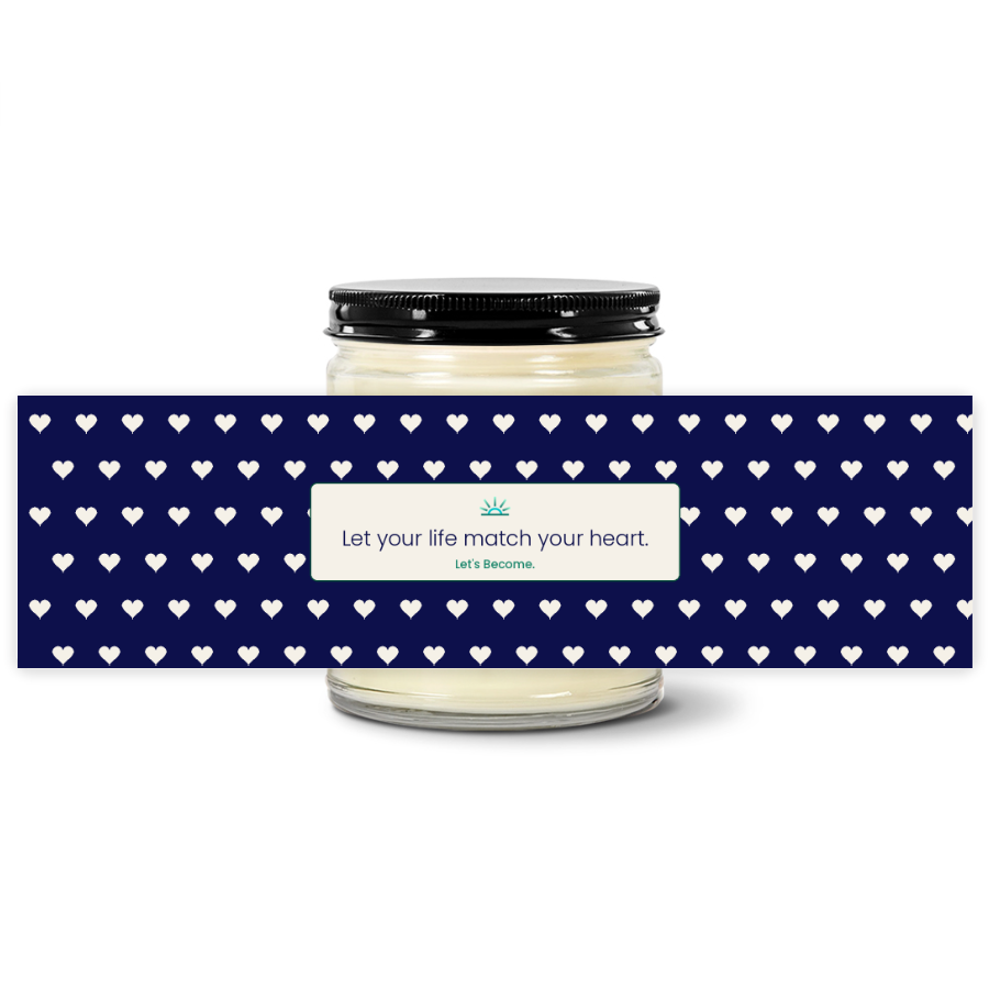 Turquoise Horizon — Heart · Navy · Soy Candle